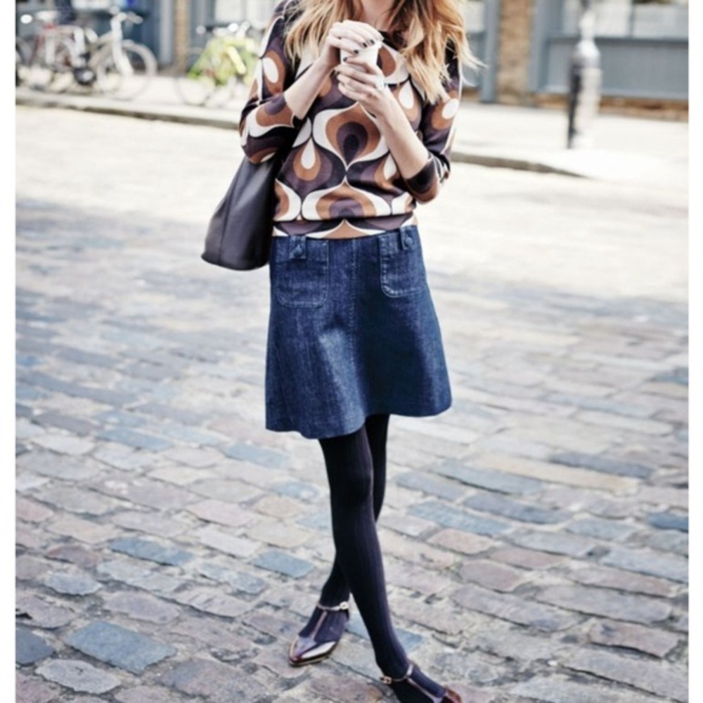 Cambridge A Line Mod Denim Skirt 4